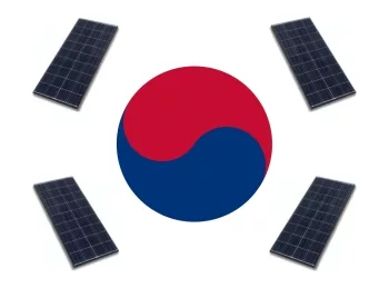 Dél-Korea Napelem zászló